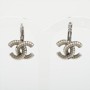 Chanel Silver Coco Mark 10A earrings