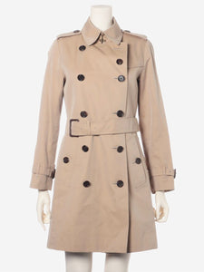 Burberry Neutral belted trench coat - size UK 8