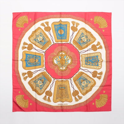 Red Porte Et Cauabrie silk scarf Scarves Hermes 