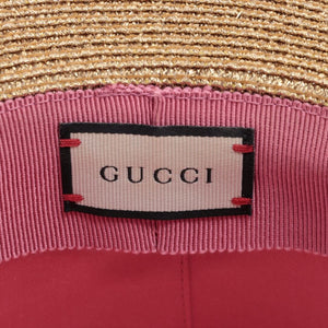 Gucci Gold Lamé Papier hat