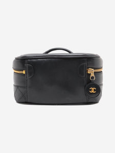Chanel Black vintage 1994 lambskin Vanity bag