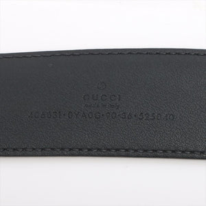 Gucci Black GG Marmont leather belt
