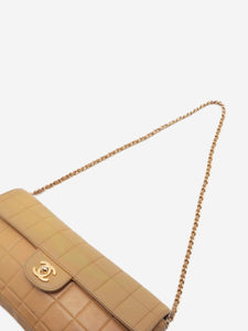 Chanel Beige vintage 2000 Chocolate Bar lambskin chain shoulder bag