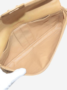 Chanel Beige vintage 2000 Chocolate Bar lambskin chain shoulder bag
