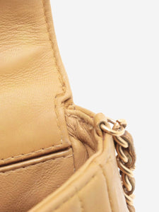Chanel Beige vintage 2000 Chocolate Bar lambskin chain shoulder bag
