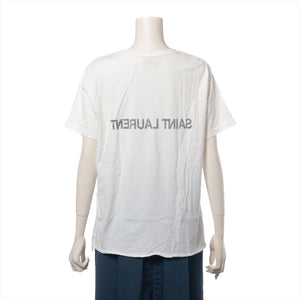 Saint Laurent White reverse logo T-shirt - size XL