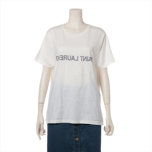 Saint Laurent White reverse logo T-shirt - size XL