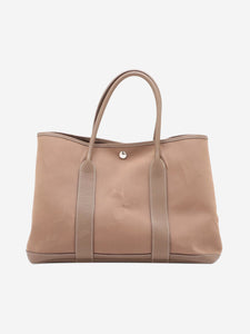 Hermes Brown 2018 Garden Party 36 PM Toile Officier x Negonda bag