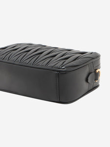 Miu Miu Black Matelassé leather chain shoulder bag