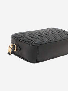 Miu Miu Black Matelassé leather chain shoulder bag