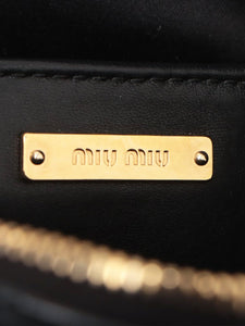 Miu Miu Black Matelassé leather chain shoulder bag