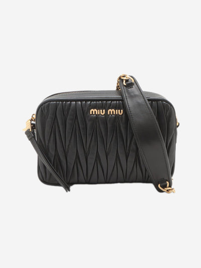 Black Matelassé leather chain shoulder bag Shoulder bags Miu Miu 