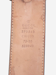 Gucci Black Guccissima Interlocking G leather belt