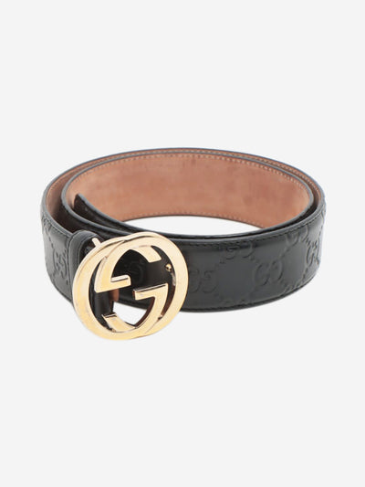 Black Guccissima Interlocking G leather belt Belts Gucci 