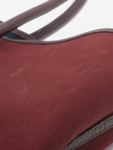 Hermes Maroon 2005 Garden Party 36 PM Verso Buffle & Toile Officier bag