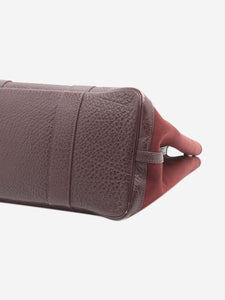Hermes Maroon 2005 Garden Party 36 PM Verso Buffle & Toile Officier bag