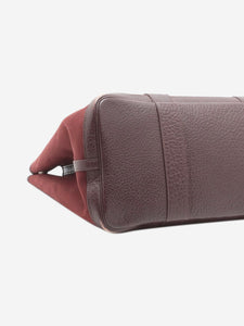 Hermes Maroon 2005 Garden Party 36 PM Verso Buffle & Toile Officier bag