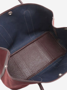 Hermes Maroon 2005 Garden Party 36 PM Verso Buffle & Toile Officier bag