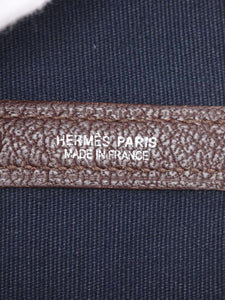 Hermes Maroon 2005 Garden Party 36 PM Verso Buffle & Toile Officier bag