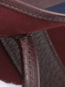 Hermes Maroon 2005 Garden Party 36 PM Verso Buffle & Toile Officier bag