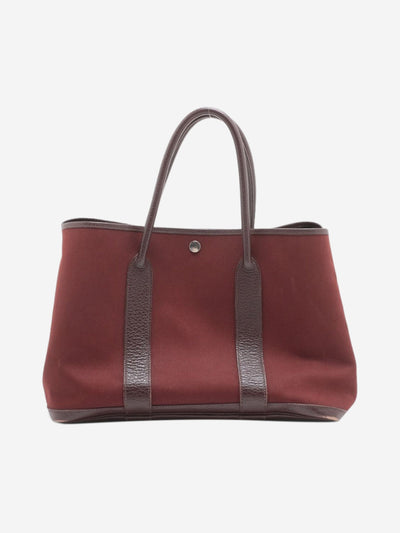 Maroon 2005 Garden Party 36 PM Verso Buffle & Toile Officier bag Tote Bags Hermes 