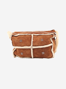 Chanel Brown vintage 2000 Coco Mark Mouton shoulder bag