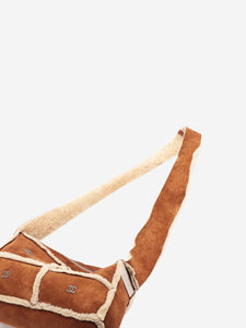 Chanel Brown vintage 2000 Coco Mark Mouton shoulder bag