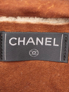 Chanel Brown vintage 2000 Coco Mark Mouton shoulder bag