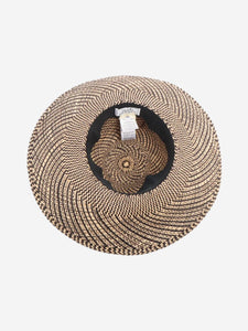 Hermes Neutral woven straw sun hat