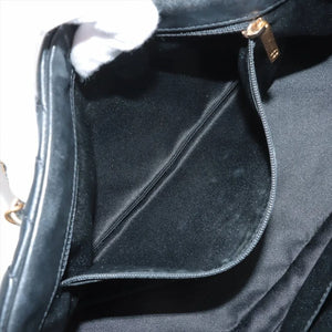 Chanel Black 2012 V-Stitch lambskin chain shoulder bag