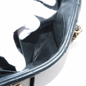 Chanel Black 2012 V-Stitch lambskin chain shoulder bag