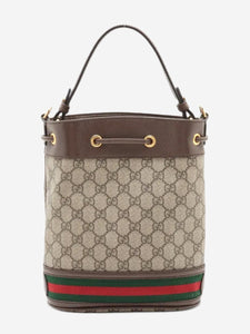 Gucci Brown GG Supreme Ophidia bucket bag