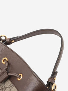 Gucci Brown GG Supreme Ophidia bucket bag