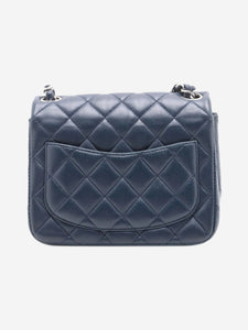 Chanel Navy blue 2016 mini lambskin Classic Single Flap bag