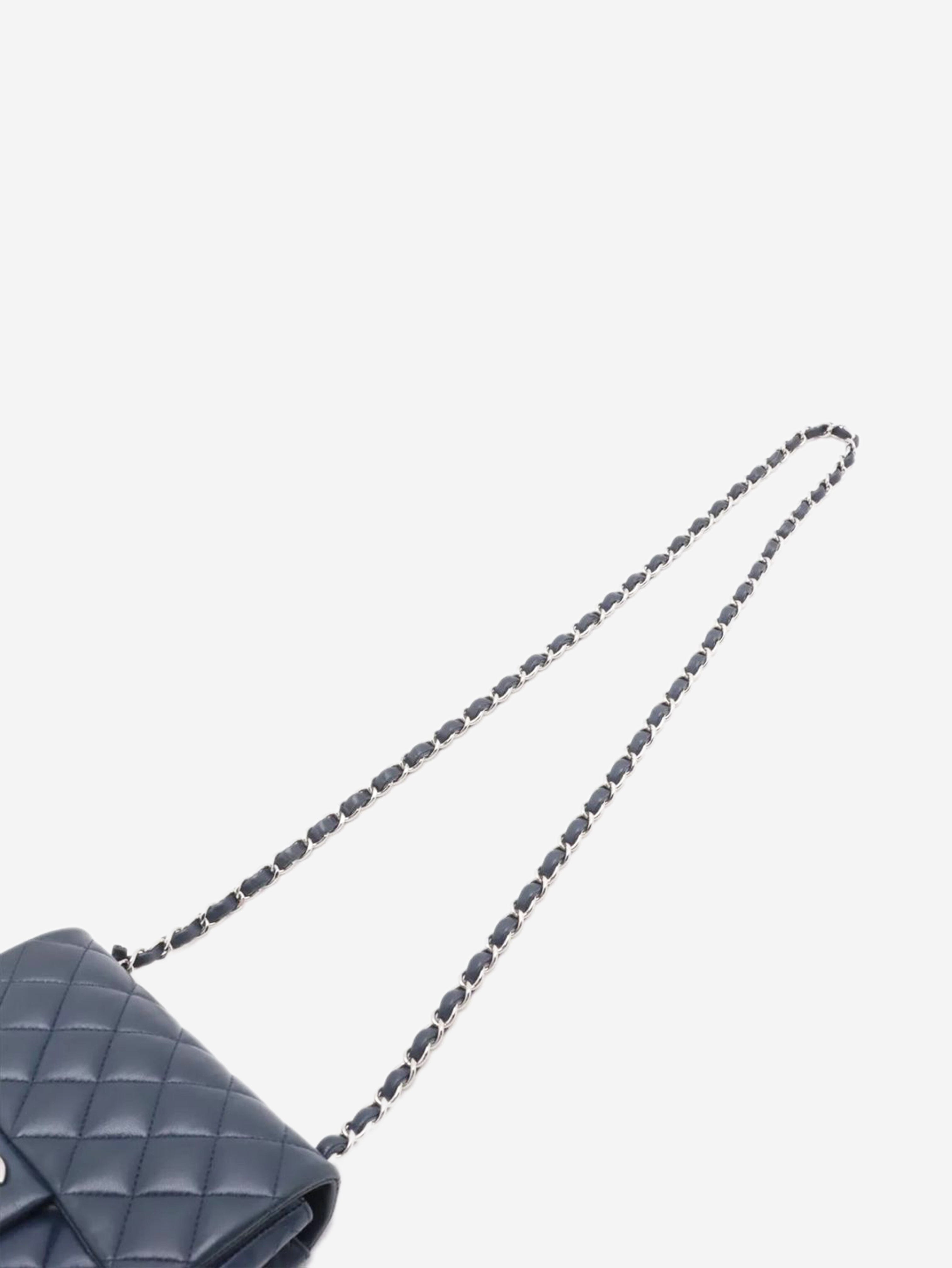 Navy blue 2016 mini lambskin Classic Single Flap bag Cross-body bags Chanel 