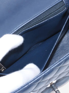 Navy blue 2016 mini lambskin Classic Single Flap bag Cross-body bags Chanel 