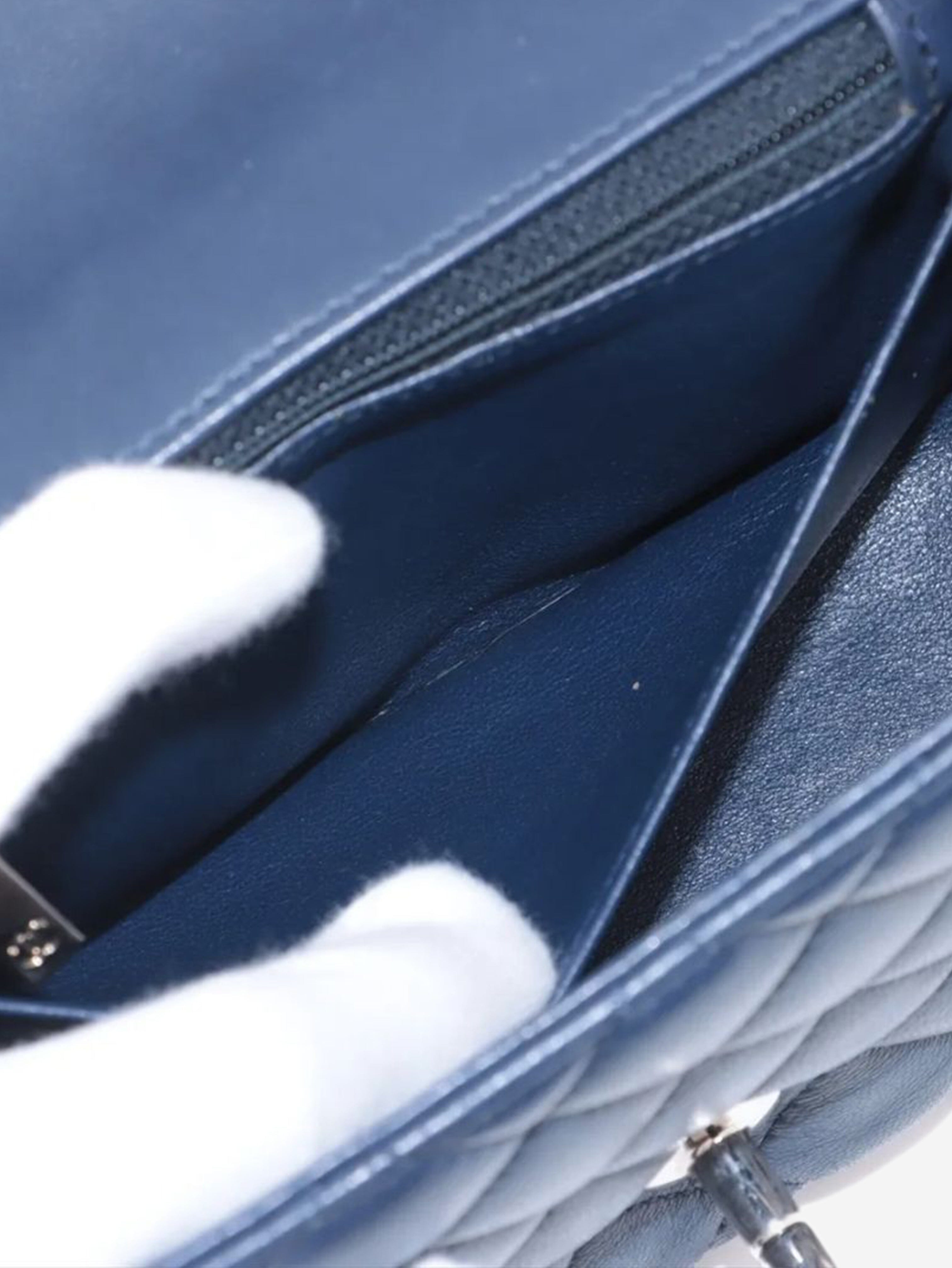 Navy blue 2016 mini lambskin Classic Single Flap bag Cross-body bags Chanel 