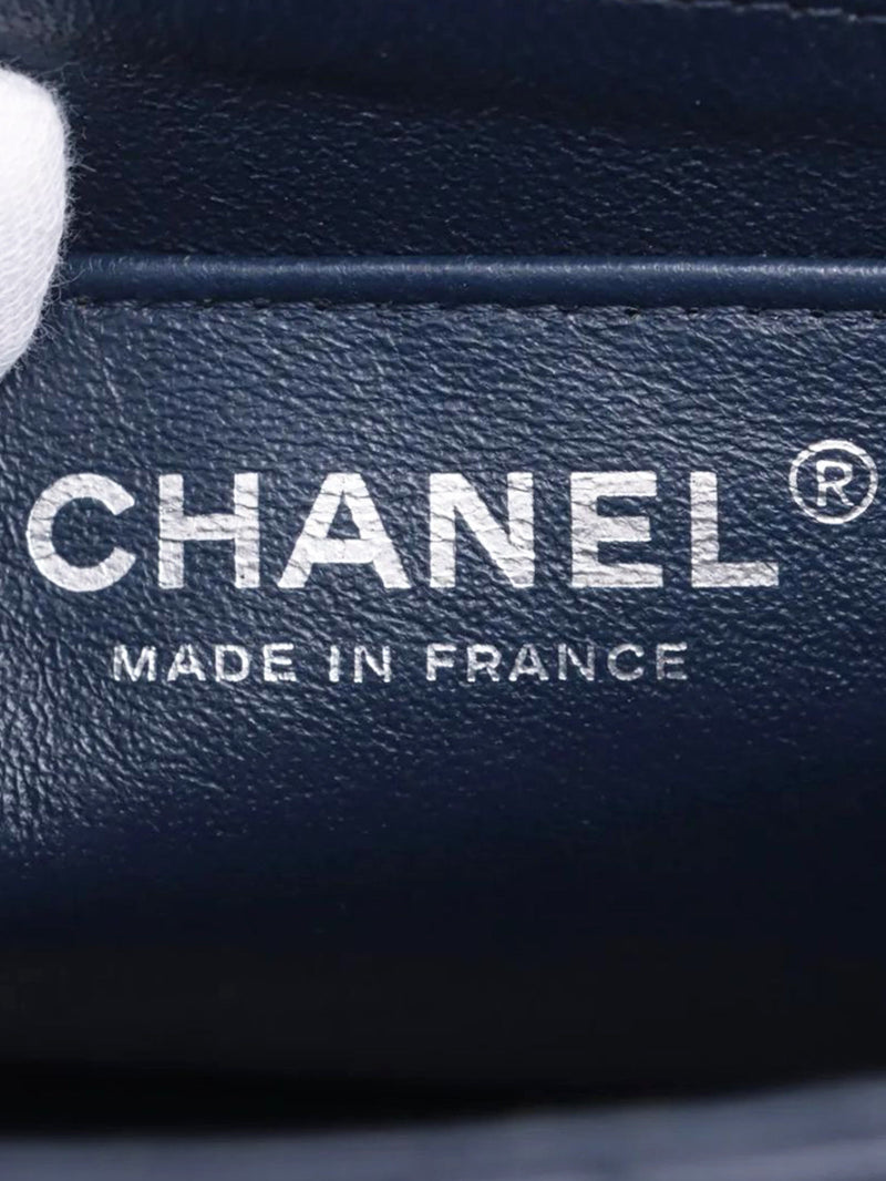 Navy blue 2016 mini lambskin Classic Single Flap bag Cross-body bags Chanel 