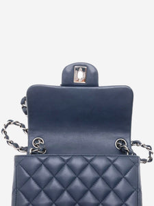 Chanel Navy blue 2016 mini lambskin Classic Single Flap bag