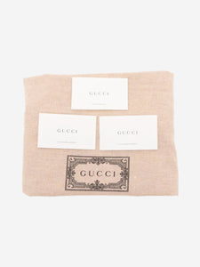 Gucci Neutral and burgundy Jackie 1961 Crown shoulder bag