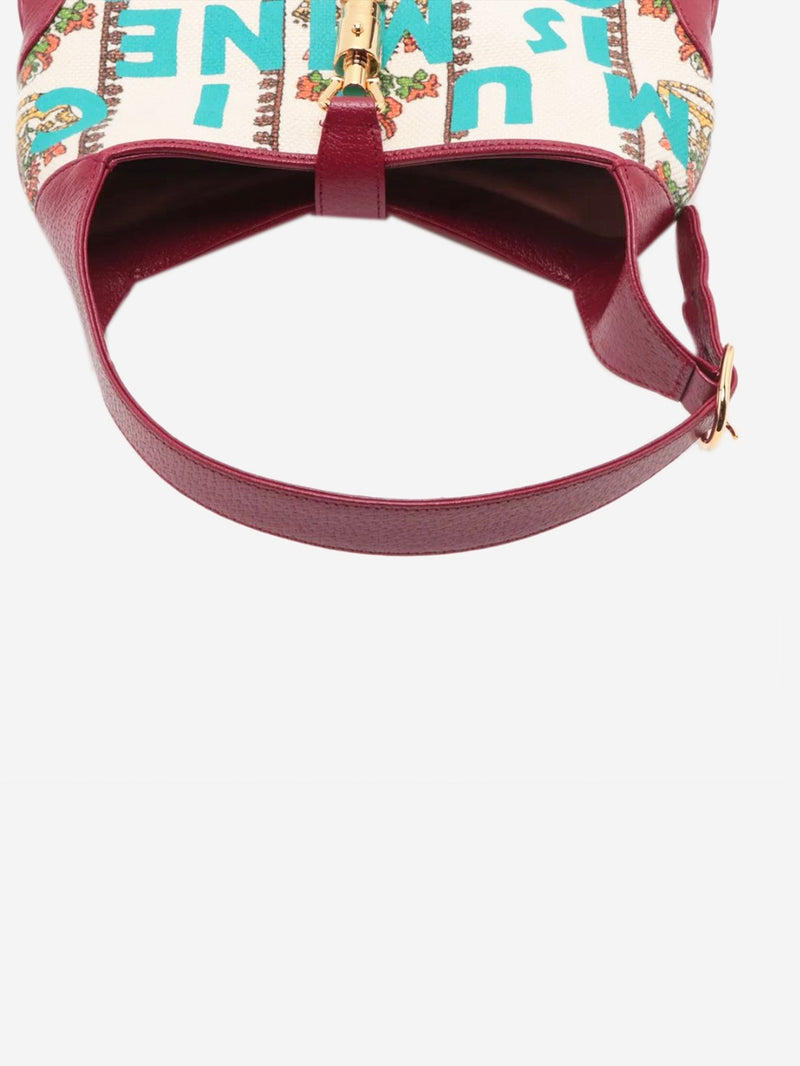 Neutral and burgundy Jackie 1961 Crown shoulder bag Shoulder bags Gucci 