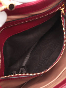 Gucci Neutral and burgundy Jackie 1961 Crown shoulder bag