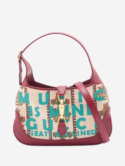 Neutral and burgundy Jackie 1961 Crown shoulder bag Shoulder bags Gucci 