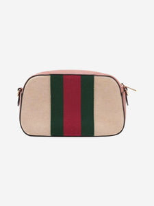 Gucci Tan and beige Sherry Line canvas bag