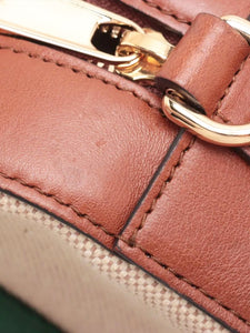 Gucci Tan and beige Sherry Line canvas bag