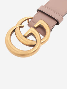 Gucci Taupe Interlocking G leather belt