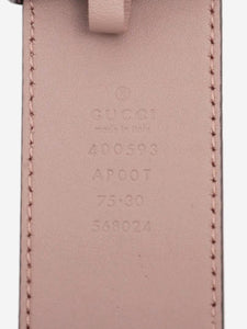 Gucci Taupe Interlocking G leather belt