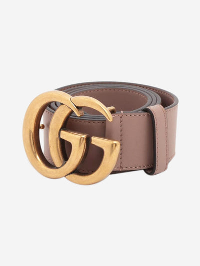 Taupe Interlocking G leather belt Belts Gucci 