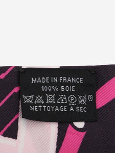 Hermes Pink silk twilly scarf