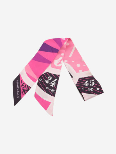 Pink silk twilly scarf Scarves Hermes 